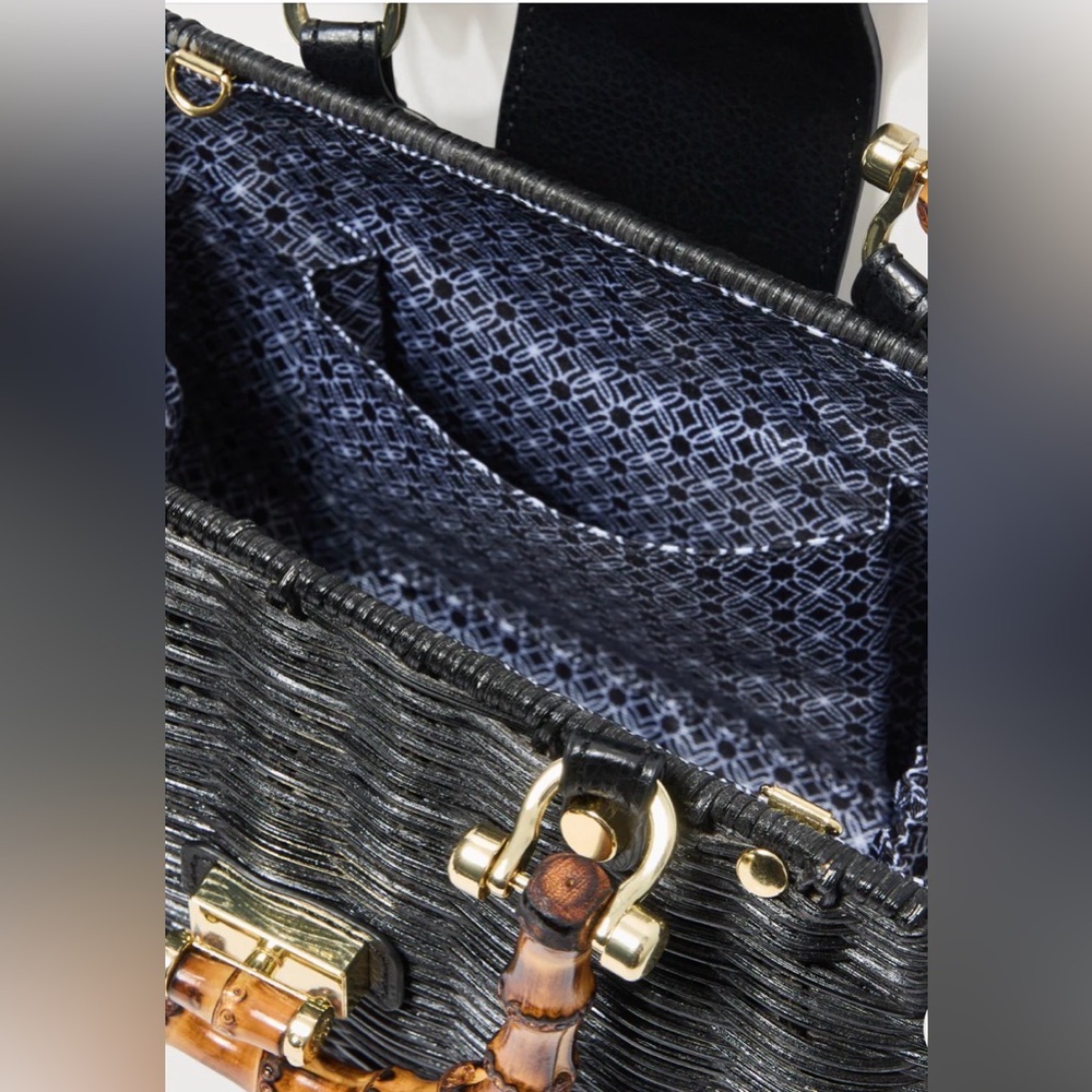 LILLY PULITZER Leena Top Handle Bag in Black - Picture 5 of 13